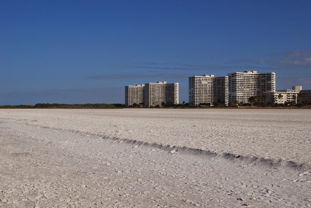 Wide beach on Marco Island